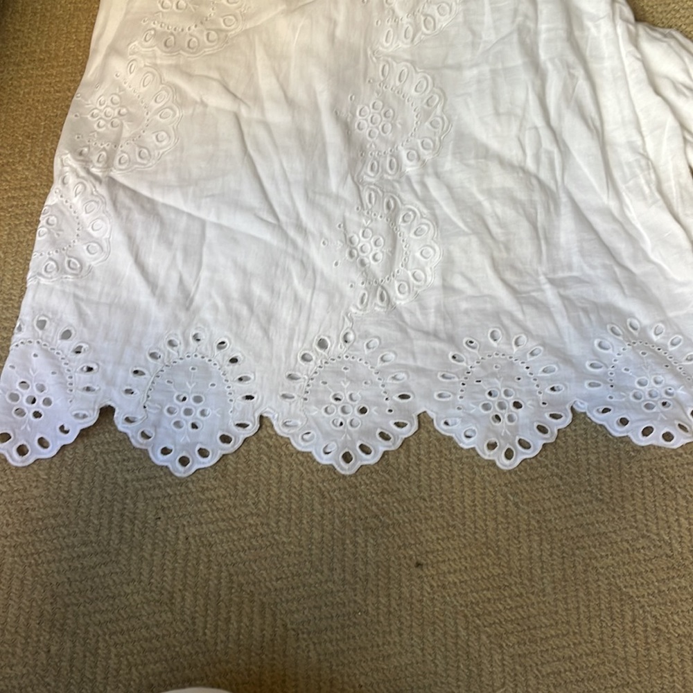 NWT Hillhouse home white linen mini mila dress Small - Picture 7 of 7